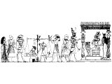 Weighing the soul in a balance. From an Egyptian representation of judgment